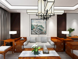 新中式风格客厅装修效果图