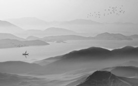 新中式意境山水画 TIF分层画