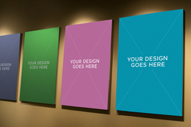 墙面海报样机