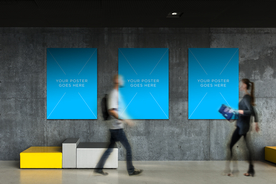 墙面海报样机