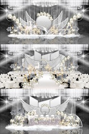 白色简约婚礼效果图