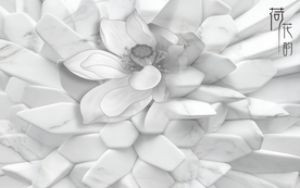 立体 爵士白背景墙 TIF分层