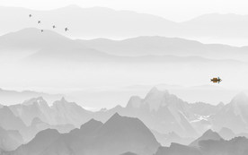 新品水墨山水画 TIF分层