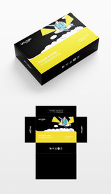 矢量风景包装盒设计图片