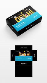 矢量风景包装盒设计图片