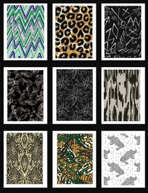 家居纺织品四方连续花卉印花图案