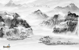 中国风高档水墨画 TIF分层