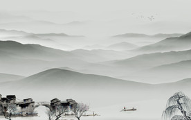 精品 意境水墨画 TIF分层画