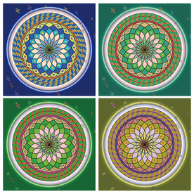 西服万花镜服装方巾案矢量图AI