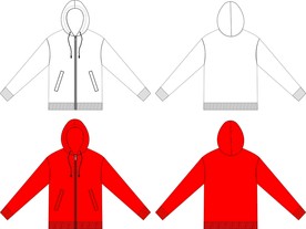 潮牌开衫秋冬男装卫衣模板