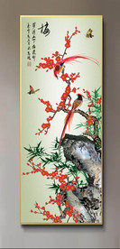 原创玄关梅花喜鹊喜梅装饰画壁画