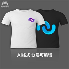 环形半圆情侣衫文化衫T恤印花