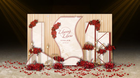 香槟色婚礼迎宾区