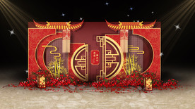 中式婚礼迎宾区