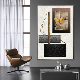 立体浮雕现代抽象简约装饰画