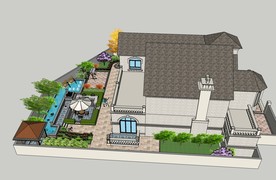 景观庭院SU模型