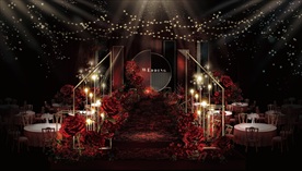 红黑金婚礼效果图