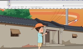 农村孩子吹泡泡玩动画9秒