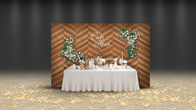 木纹婚礼签到区