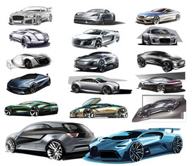 矢量手绘机车系列