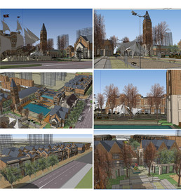 美式小区广场景观