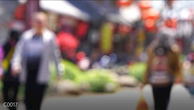 街道流动的模糊人群