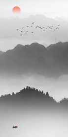玄关水墨画