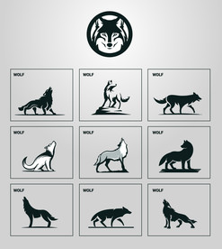 矢量野狼创意设计