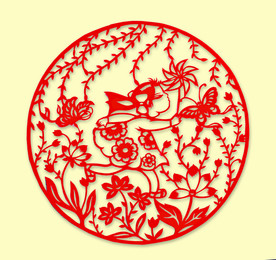 快乐童年剪纸作品