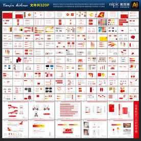 全套航空公司CIS识别手册