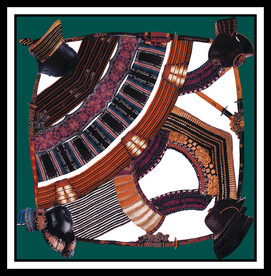 古典花纹花边丝巾