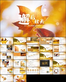 你好秋天秋季工作总结动态PPT