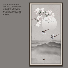 手绘花鸟 玉兰花鸟画