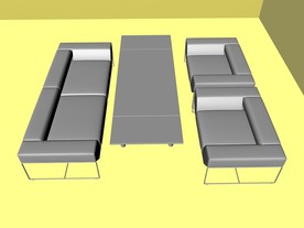 室内模型 沙发模型 欧式客厅