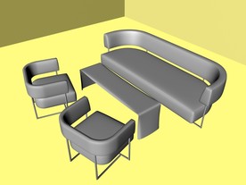 室内模型 沙发模型 欧式客厅