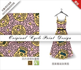 矢量骷髅头四方连续