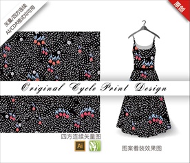 矢量郁金香四方连续