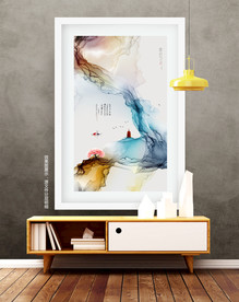 现代装饰画 水墨画 山水画