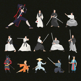 矢量东洋剑客