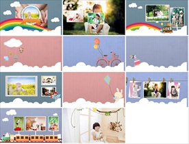 通用活泼可爱成长档案PPT