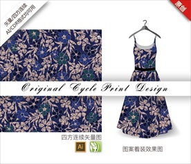 矢量抽象梅花四方连续