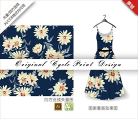 矢量鹿角海棠四方连续