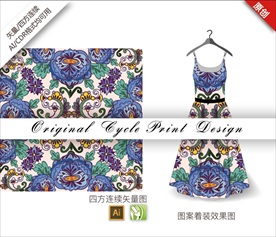 欧式宫廷四方连续纹样