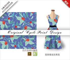 矢量枇杷杏四方连续