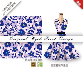 矢量鸡蛋花朵四方连续