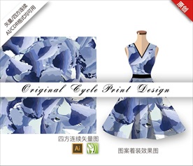 矢量抽象四方连续图案