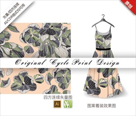 矢量抽象番红花四方连续