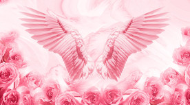 网红翅膀背景墙