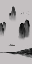 新中式山水玄关