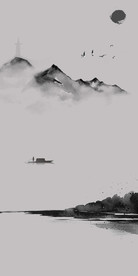 新中式山水玄关